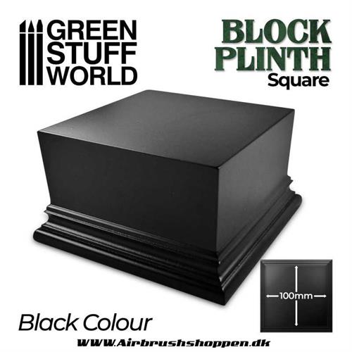 Square Top Display Plinth 10x10cm 61mm - Black - GSW